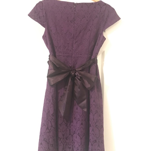 Purple formal midi maternity and nursing dress by Sweet Mommy size medium - Picture 2 of 6